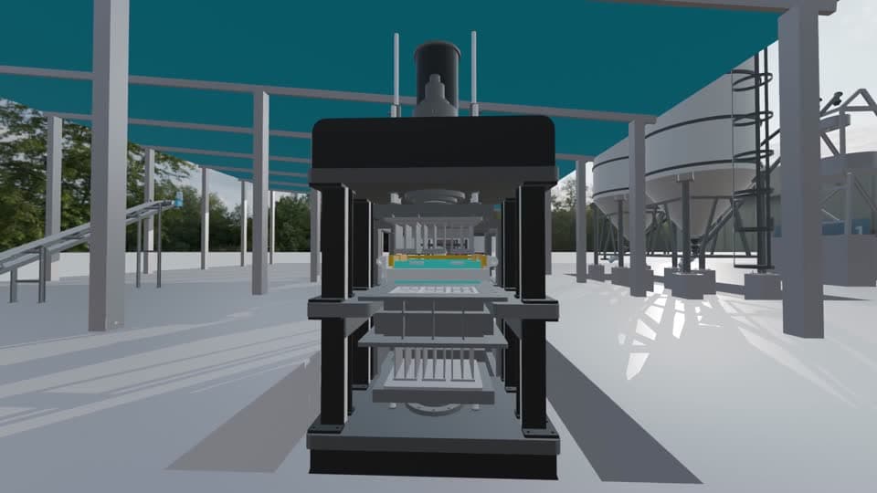 Press stage of the plant