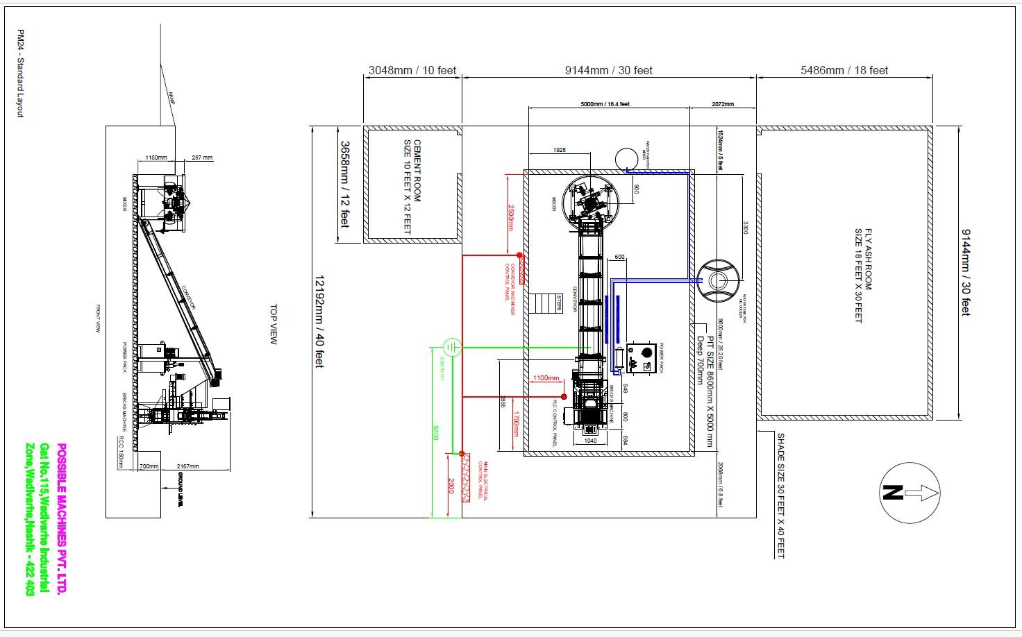 PM24 standard plant layout drawing