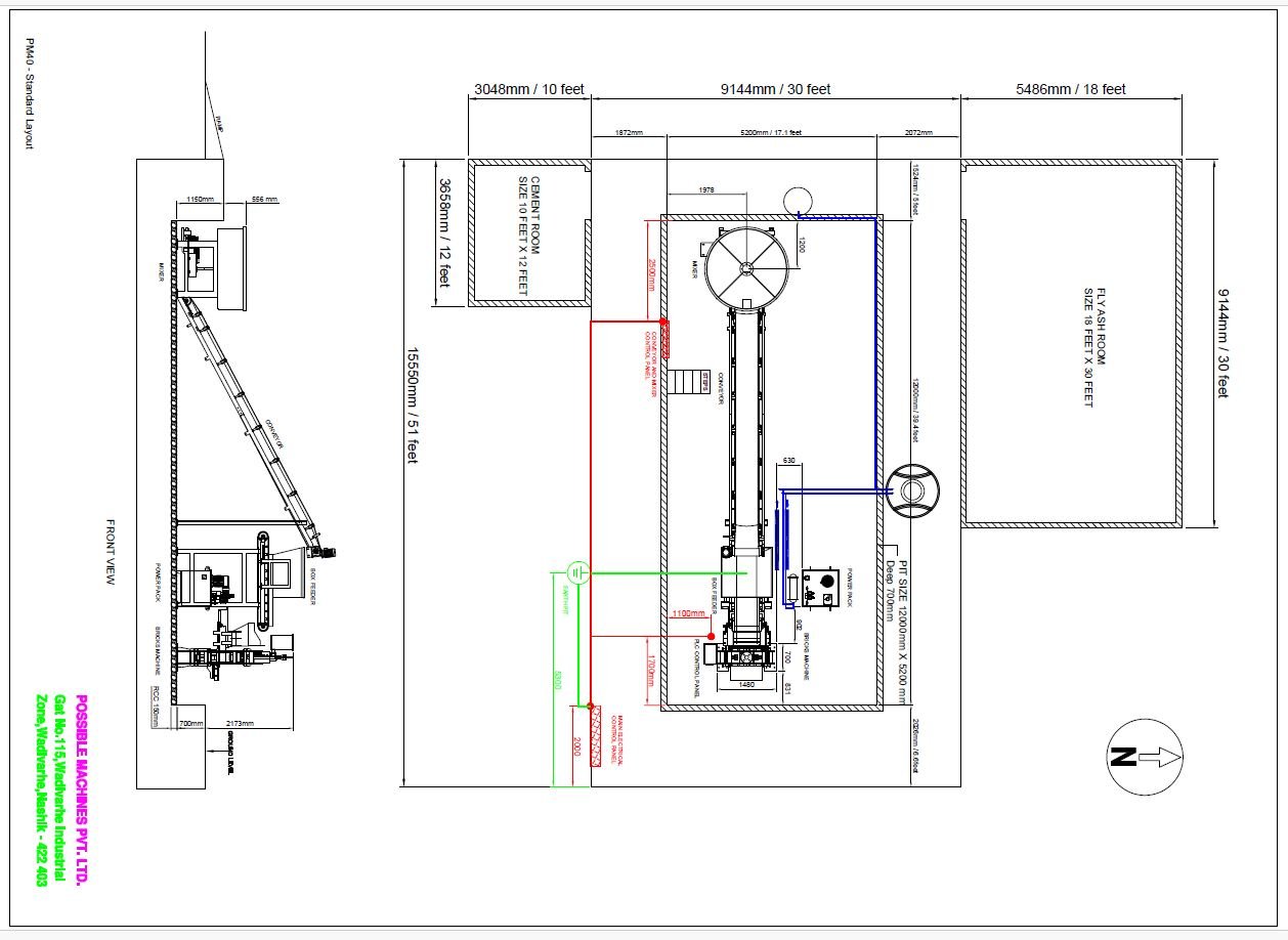 PM40 standard plant layout drawing
