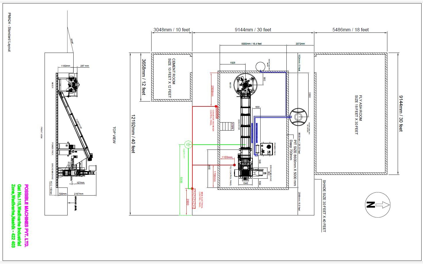 PMA24 standard plant layout drawing