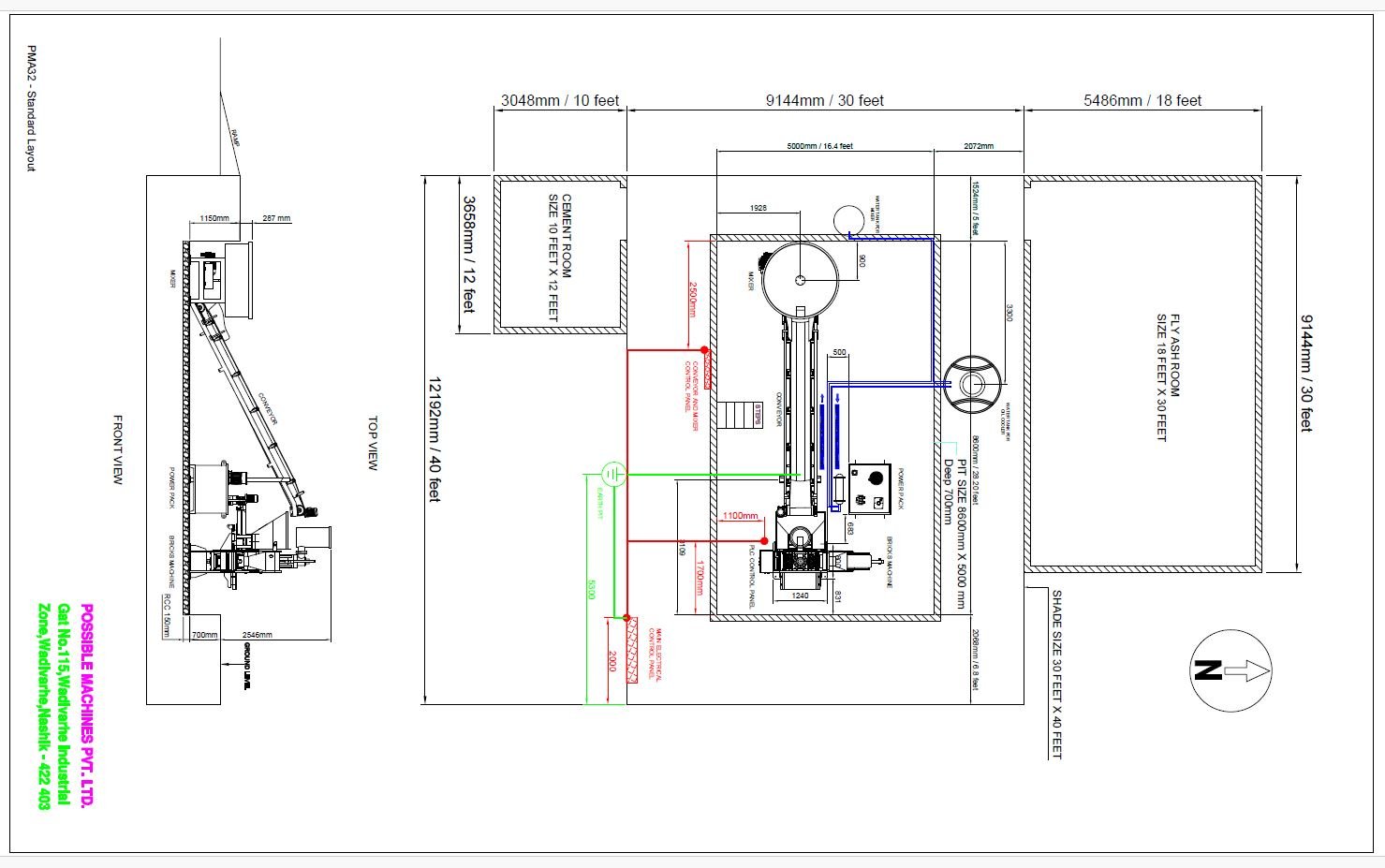 PMA32 M50 standard plant layout drawing